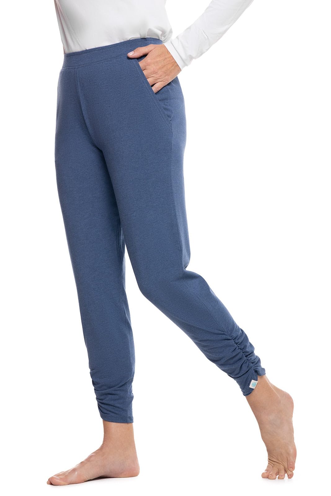Coolibar UPF 50+ Women's Sun Protective Café Ruche Pants - Lightweight Travel & Outdoor Hiking Pants for UV Protection