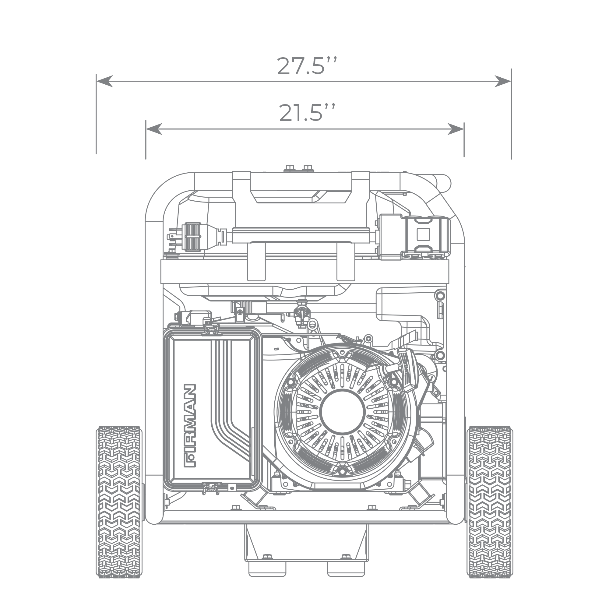 Dual Fuel 5700W Portable Generator with Recoil Start - 120V/240V Output for Camping, Home Backup & Outdoor Power