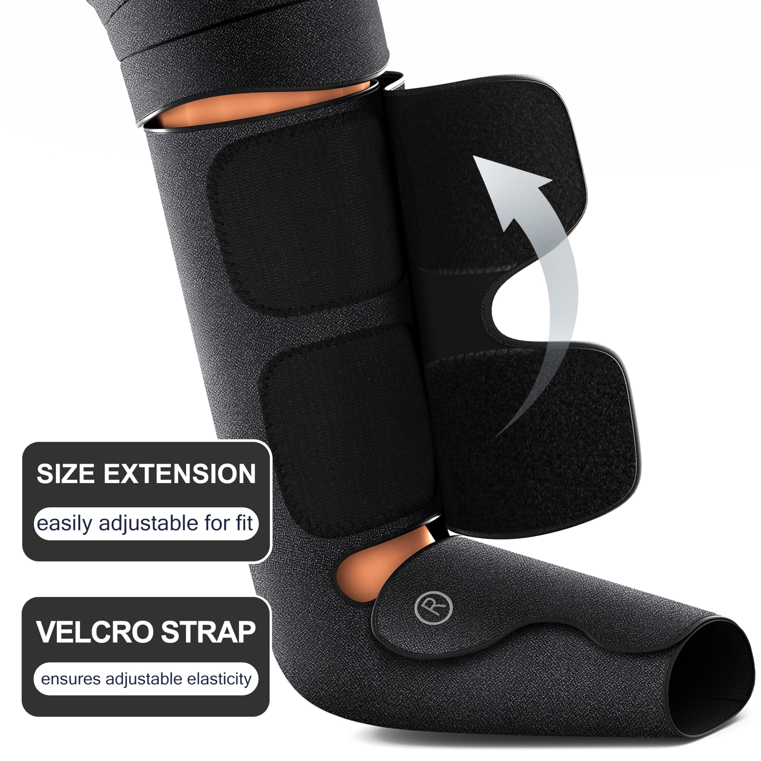 Air Compression Leg Massager with Heat - Relieves Swelling, Edema & Cramps - Perfect Gift for Women, Men, Parents - Ideal for Home Use, Office Relaxation & Post-Workout Recovery