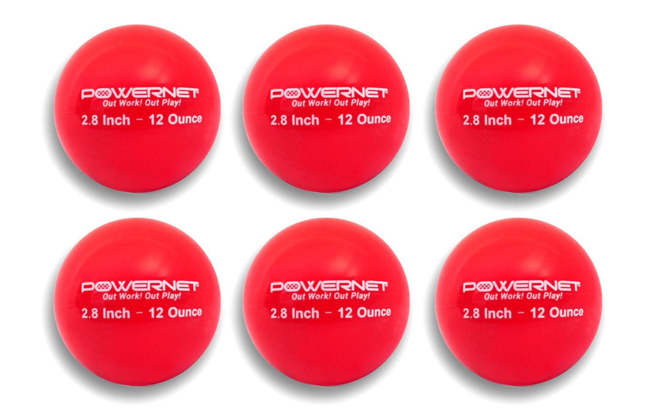 PowerNet Weighted Training Baseballs 2.8 oz - 6 Pack for Strength Training, Pitching Practice & Baseball Drills