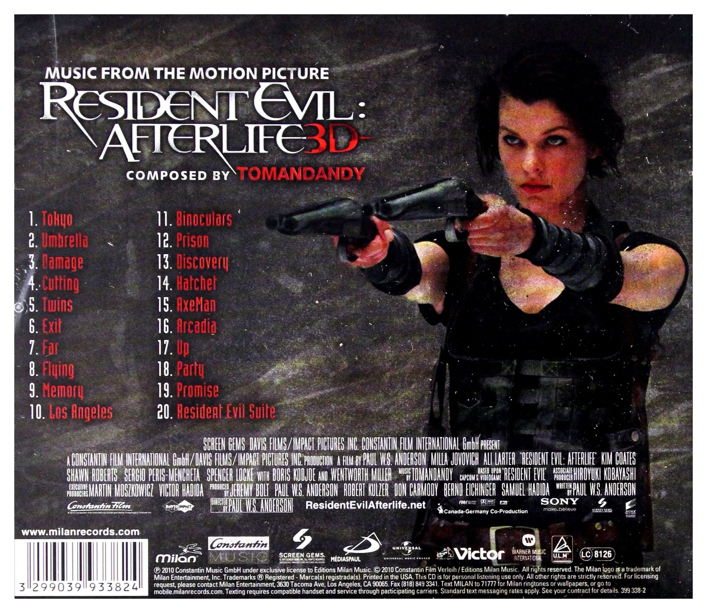 Resident Evil: Afterlife Original Motion Picture Soundtrack - Horror Movie Music for Gaming, Halloween Parties & Film Enthusiasts