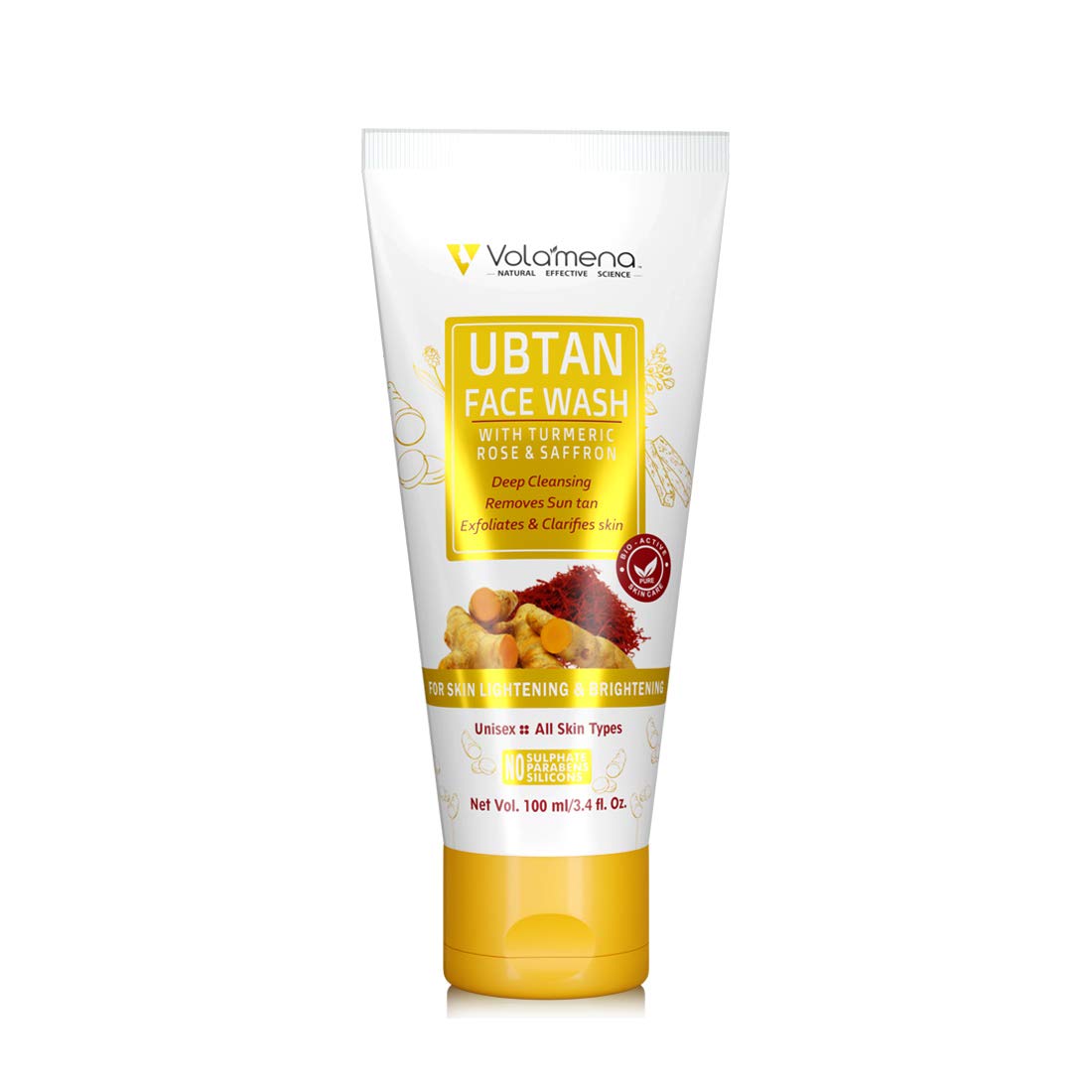 Volamena Ubtan Face Wash for Skin Brightening & Tan Removal – 100ml | Natural Glow & Radiance | Daily Cleansing for All Skin Types