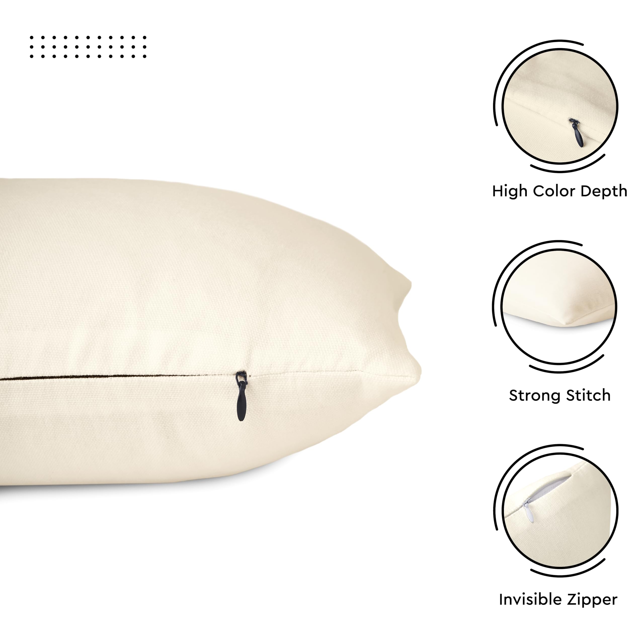 Encasa XO Throw Pillow Covers 12x20 Inches, Set of 2 - Natural Cotton Decorative Cushion Covers for Sofa, Bed & Living Room | No Inserts | Improved Zipper Closure | Perfect for Home Decor, Cozy Reading Nook & Guest Room Accents