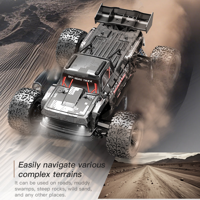 KFPLAN KF16 RTR 1/12 Scale 4WD Brushless RC Off-Road Truck - 60km/h High Speed, All-Metal Chassis, Oil-Filled Shocks, LED Lights for Night Racing - Perfect for Backyard Bashing, Trail Running & RC Racing Enthusiasts