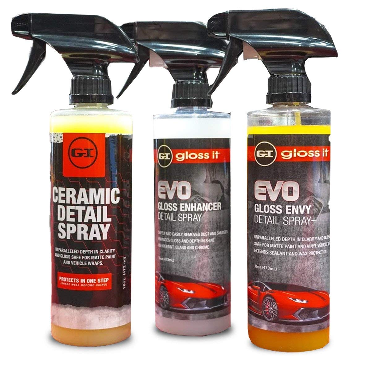 Premium Car Detail Spray Kit - Quick Waterless Detailer & Wax Booster for Shine & Gloss | Clay Bar, Polisher & Dust Remover | Ideal for Car Detailing, Washing & Paint Protection