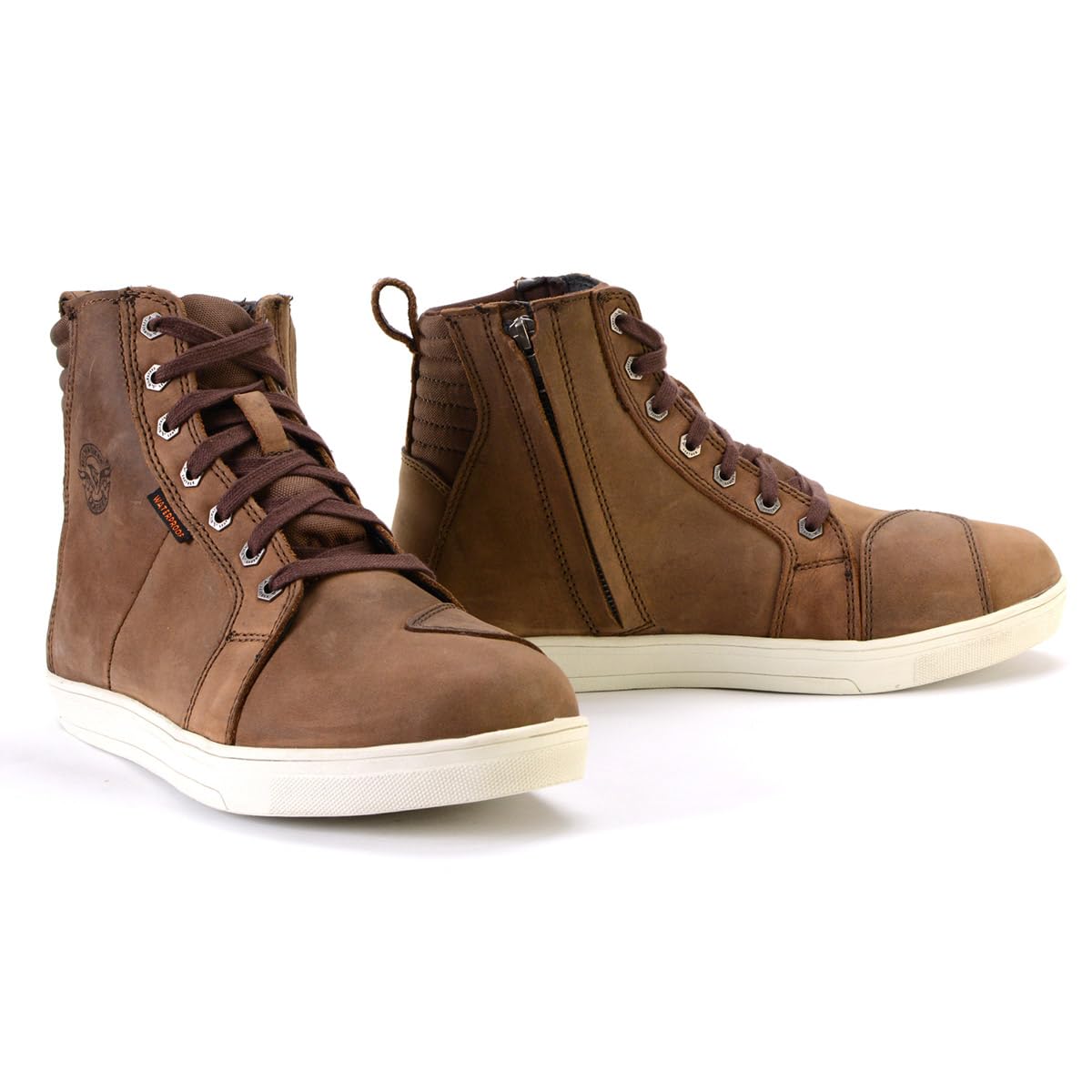 Milwaukee Leather Men's Motorcycle Shoes - Reinforced Street Biker Boots for Casual Riding (Leather, Suede & Canvas) Size 13 - Perfect for Urban Commuting & Weekend Cruises