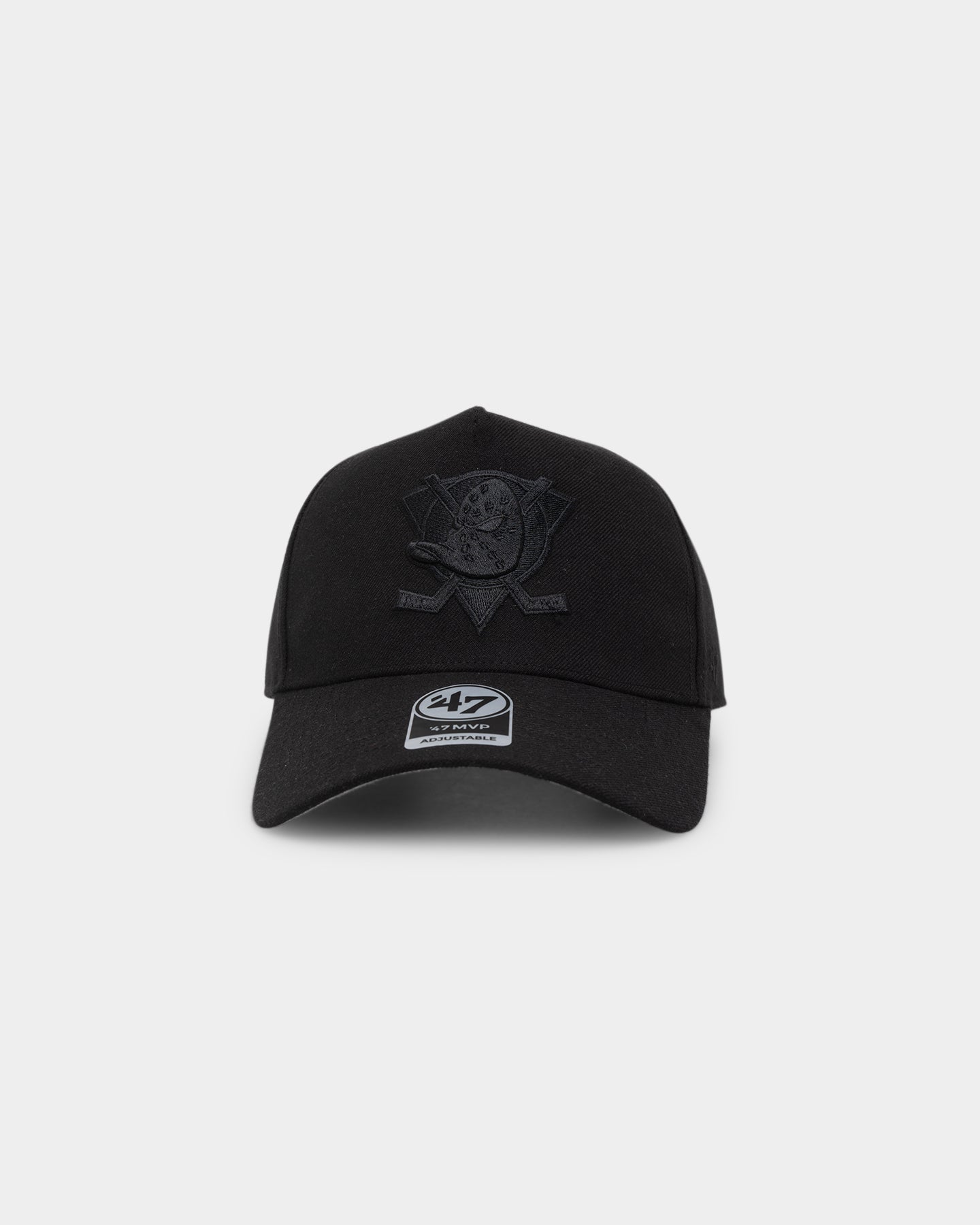 47 Brand Anaheim Ducks '47 MVP DT Snapback Black/Black Adjustable Hat - Official NHL Hockey Cap for Men & Women - Perfect for Game Day, Sports Events & Casual Wear