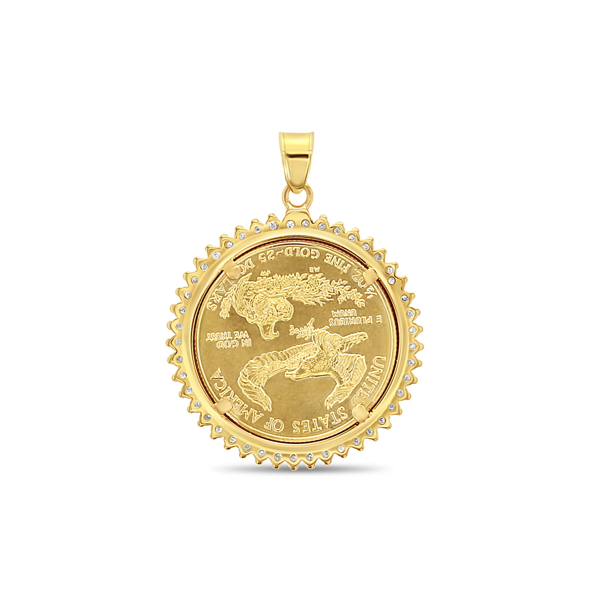 1/2OZ Fine Gold Lady Liberty Medallion with Diamond Halo - Elegant Jewelry Gift for Women, Perfect for Anniversaries, Birthdays & Special Occasions