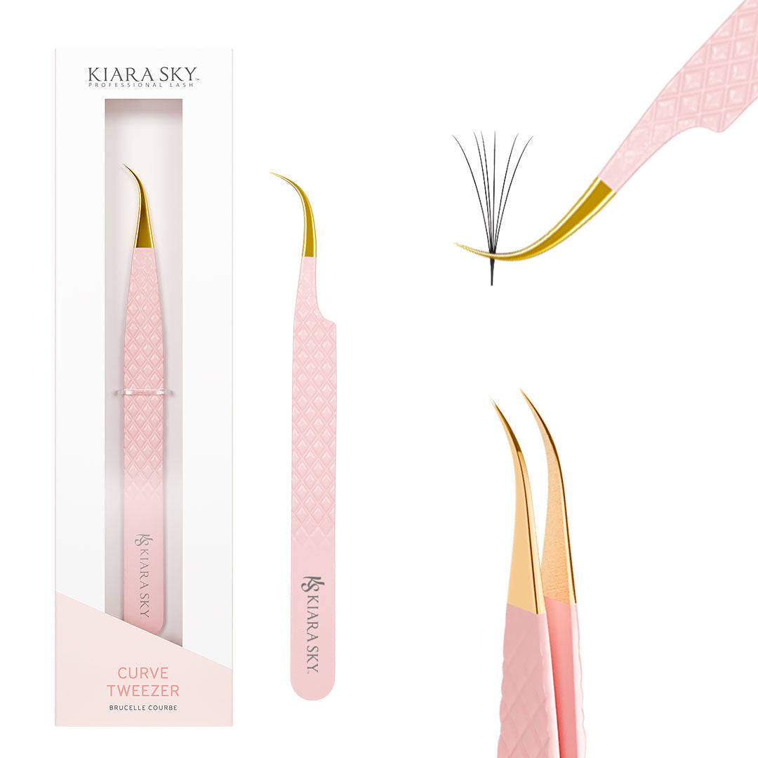Curved Eyelash Tweezer for Precise False Lash Application - Perfect for Professional Makeup Artists & DIY Beauty Enthusiasts