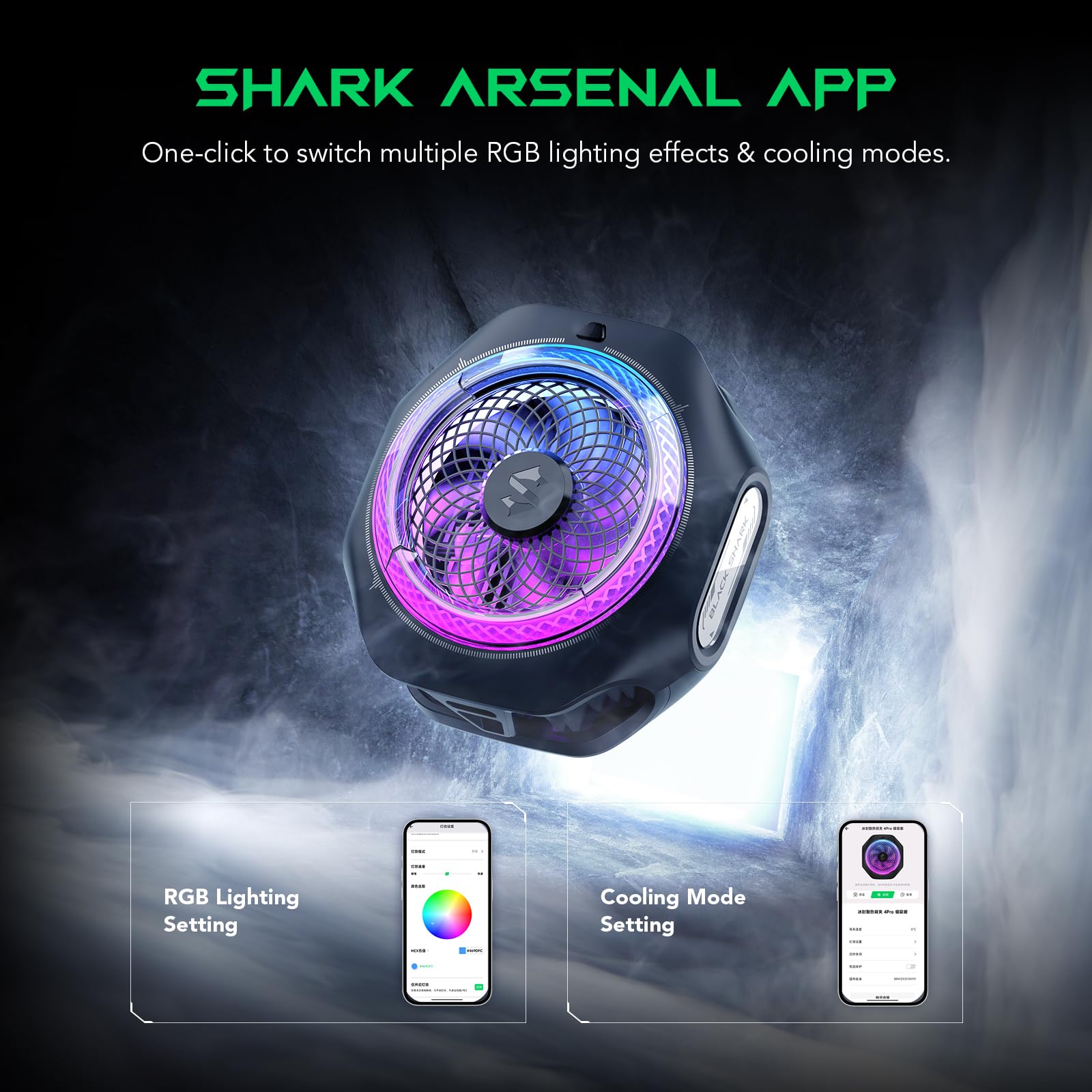 Black Shark MagCooler 4 Pro 27W Magnetic Cooling Fan - High-Performance Phone Cooler for Gaming, Video Streaming, and Extended Use on Phones, Tablets, and iPads