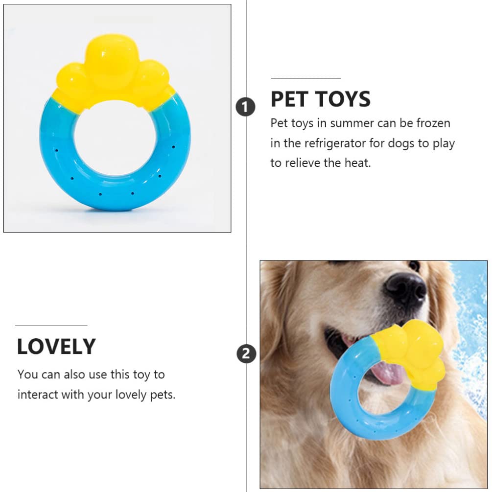 POPETPOP Freezable Dog Teething Toy - Cooling Chew Toy for Puppies & Small Dogs, TPR Material, Water Absorbent, Safe Molar Toy for Teething Relief | Perfect for Home, Beach & Travel Use
