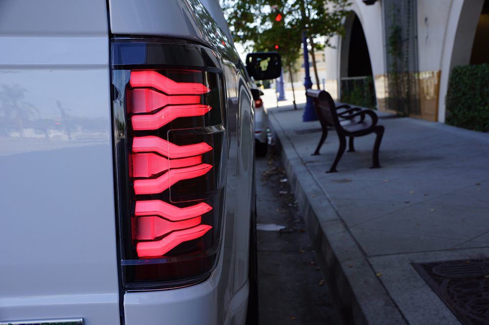 21 23 Ford F150 LUXX Series LED Tail Lights Alpha Black - High Performance LED Brake Lights for Ford Trucks - Perfect for Night Driving & Off-Road Adventures