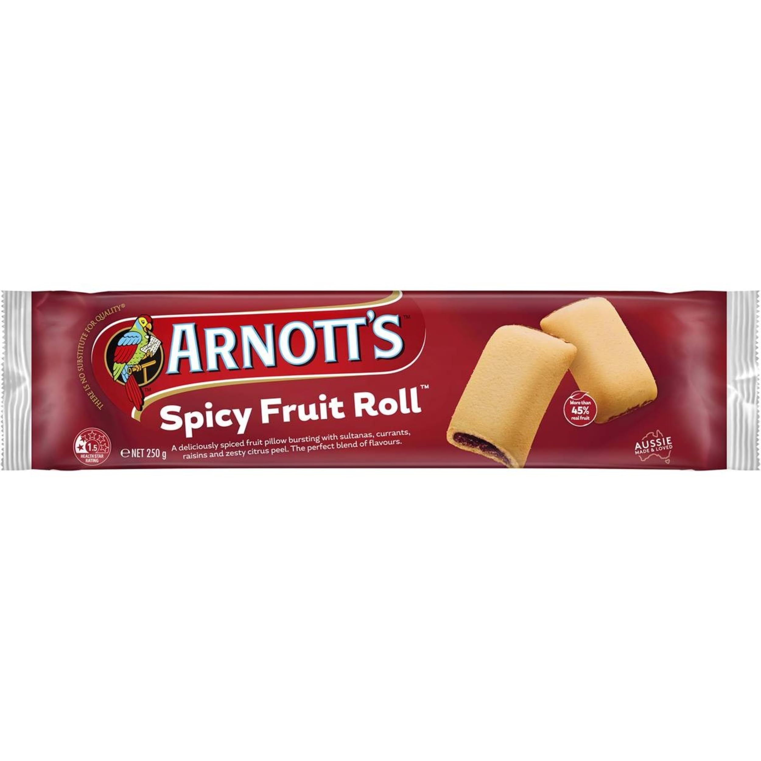 Arnott's Spicy Fruit Roll Snacks - 250g Pack of Sweet & Tangy Dried Fruit Strips | Perfect for Lunchboxes, Road Trips & Healthy On-the-Go Snacking