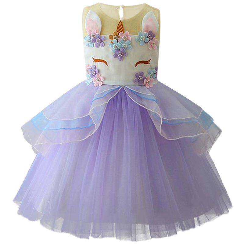 Unicorn Deluxe Party Dress for Girls - Sparkly Princess Costume with Tutu Skirt | Fast Shipping | Perfect for Birthday Parties, Halloween & Dress-Up Play