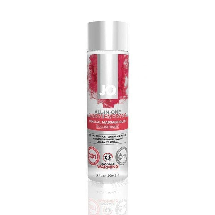 JO 4 Oz All-in-One Warming Massage Glide Oil - Soothing Muscle Relief for Back, Neck & Shoulders - Perfect for Post-Workout Recovery & Relaxation at Home
