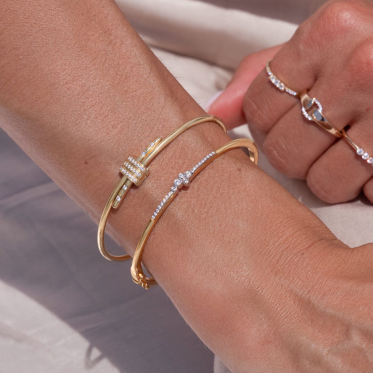 Elegant Diamond Latch Bracelet for Women - 14K Gold Plated Cubic Zirconia Tennis Bracelet | Perfect for Weddings, Anniversaries & Special Occasions
