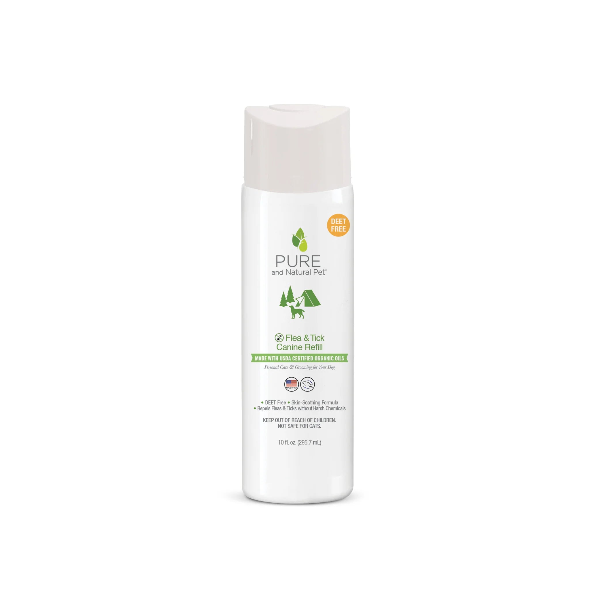 Pure and Natural Flea and Tick Spray for Dogs | 295ml with Refill | Safe & Effective Repellent for Puppies & Adult Dogs | Indoor & Outdoor Use