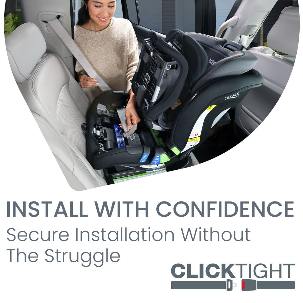 Britax Poplar ClickTight Convertible Car Seat for Toddlers & Kids - Safe & Easy Installation for Rear & Forward Facing - Perfect for Travel & Daily Commute