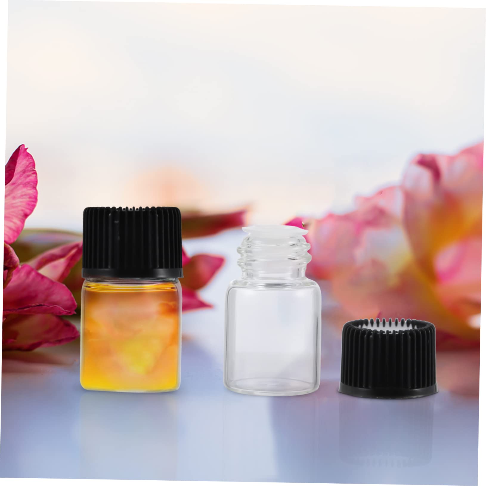 CIYODO 36-Pack 2ml Glass Essential Oil Bottles - Travel Size, Leakproof & Airless - Perfect for Aromatherapy, DIY Skincare, and Toiletries Organization