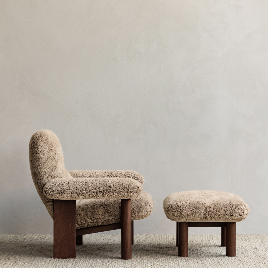Brasilia Ottoman - Modern Round Storage Ottoman with Tufted Upholstery, Perfect for Living Room, Bedroom & Home Decor