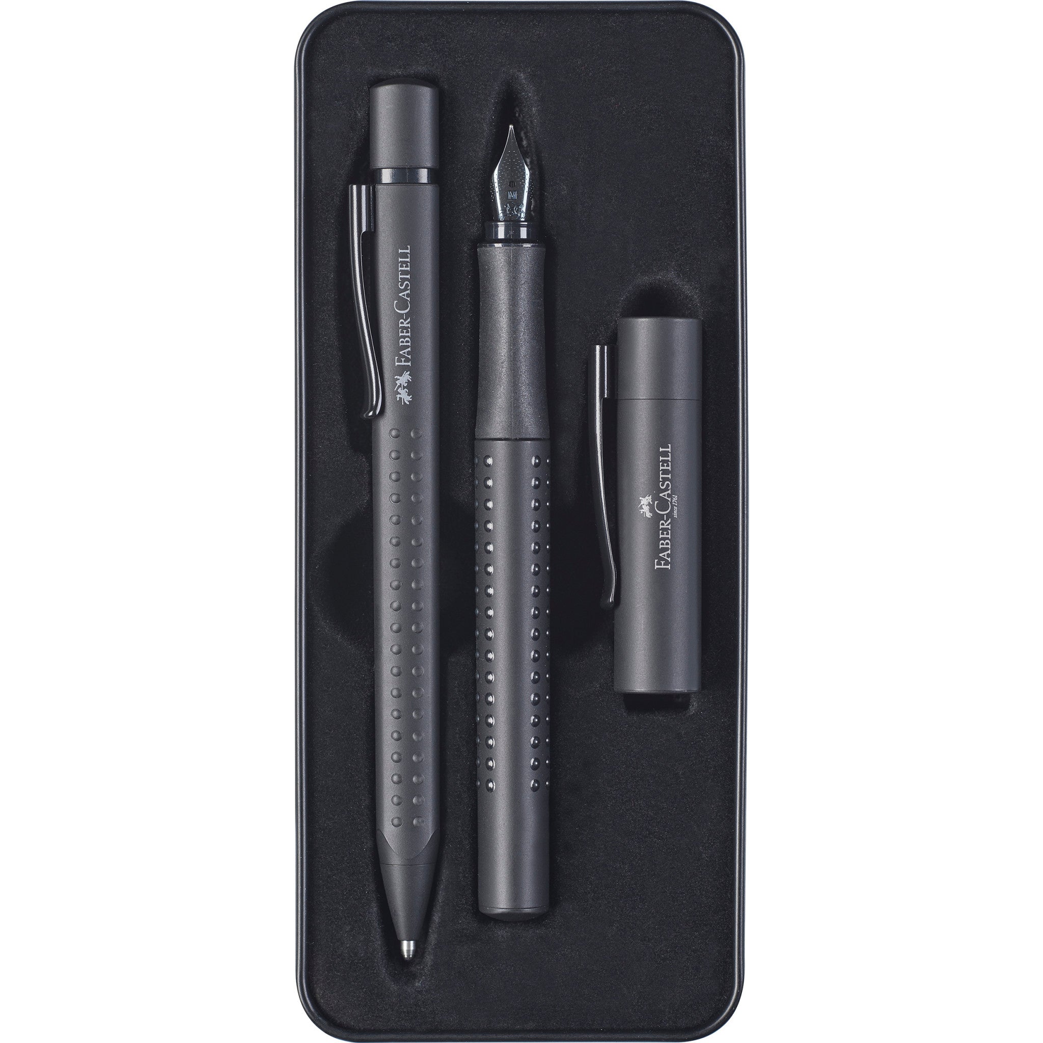 Premium Grip 2011 Fountain & Ballpoint Pen Gift Set - Elegant Black Edition for Business Professionals & Graduates | Perfect for Office Use, Corporate Gifts & Special Occasions