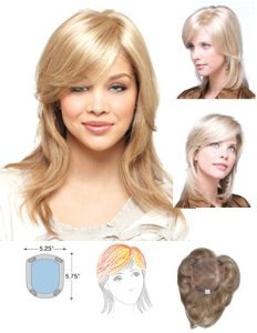 Amore Wigs Medium Mono Top Piece #751 Dark Chocolate Brown Synthetic Hair Topper for Thinning Hair - Perfect for Daily Wear, Cosplay & Special Occasions
