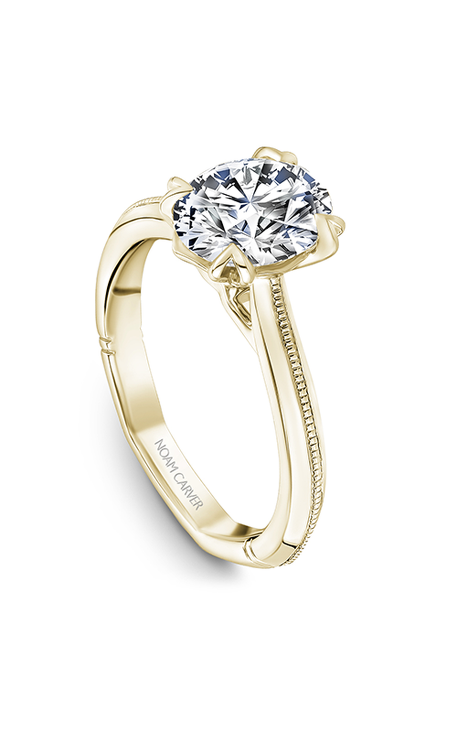 Noam Carver Atelier A010 02YA Diamond Engagement Ring - Elegant Wedding Band for Proposals & Anniversaries