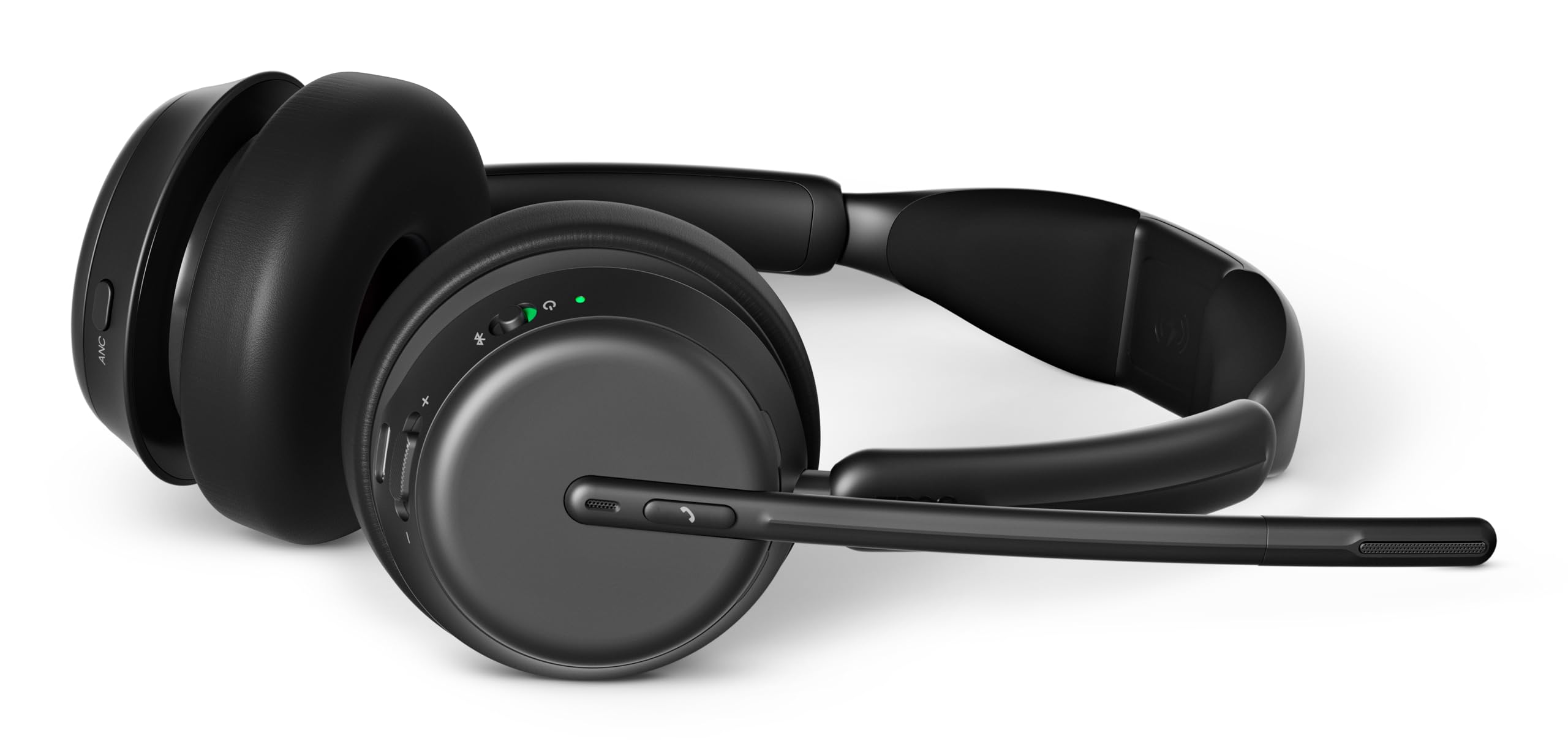 EPOS IMPACT 1061 ANC Bluetooth Headset for PC - Dual-Sided Noise Cancelling Headphones with EPOS AI, Super Wideband Audio & Easy Controls - Perfect for Call Centers, Office Work & Loud Environments