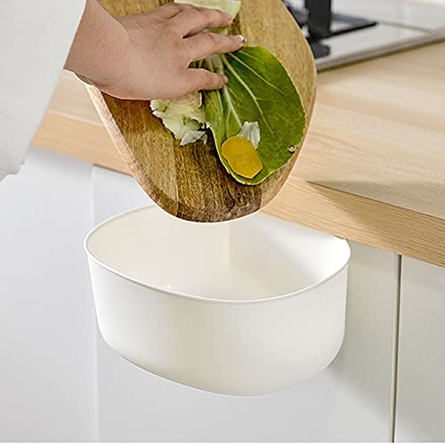 YANZHEXIN Mini Plastic Trash Can - Creative Kitchen Counter Bin, Desktop Garbage Storage Container, Under Sink Hanging Waste Basket (Color A) | Perfect for Small Spaces, Office Desks, Bathrooms & Kitchen Organization