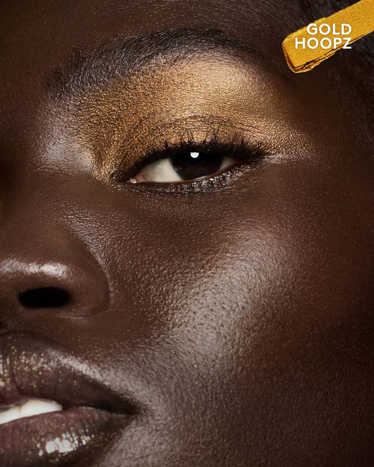 Longwear Eyeshadow Stick - Waterproof & Smudge Proof Gold Hoopz Shade | All-Day Wear for Parties, Weddings & Date Nights
