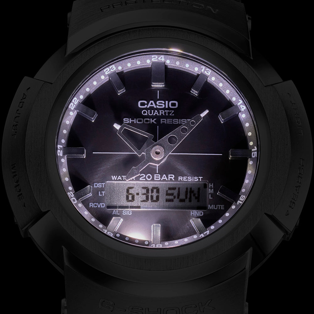 G Shock Full Metal AWM500D 1A Solar Watch - Men's Digital Sport Watch with Shock Resistance & Solar Power - Perfect for Outdoor Adventures, Workouts, and Everyday Wear
