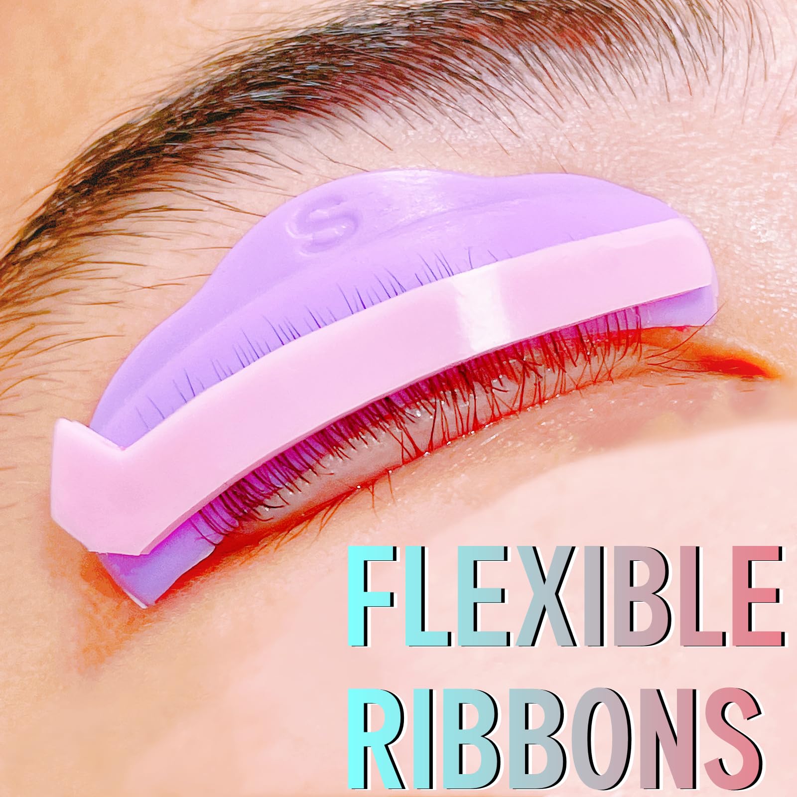 Professional Lash Lift Silicone Ribbon Covers - Self-Adhesive Soft Eyelash Perm Strips for Lash Lifting & Tinting (4 Pairs) - Ultra Gentle Firm Hold for Salon & Home Use