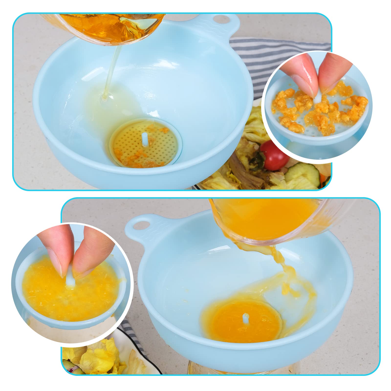Premium Wide Mouth Kitchen Funnel Set - 4 Size Food Grade Plastic Funnels for Canning, Cooking & Filling Mason Jars - Ideal for Oils, Sauces, Spices, Shampoo & DIY Projects (Great for Home Kitchen, Baking & Preserving)
