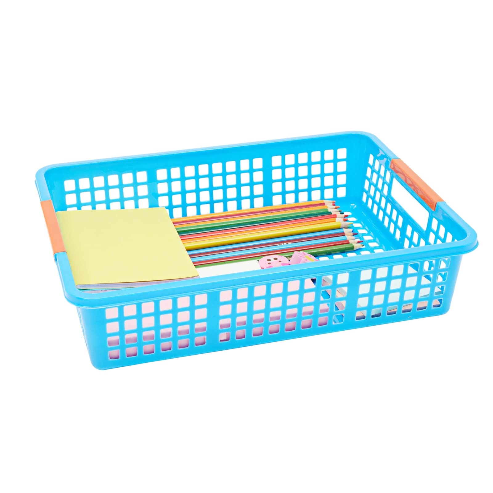 Bright Creations 6 Pack Plastic Classroom Paper Trays - Colorful Storage Bins & Organizers for School Supplies, Books, Folders (10 x 13.5 Inch) - Perfect for Teachers, Students & Office Organization