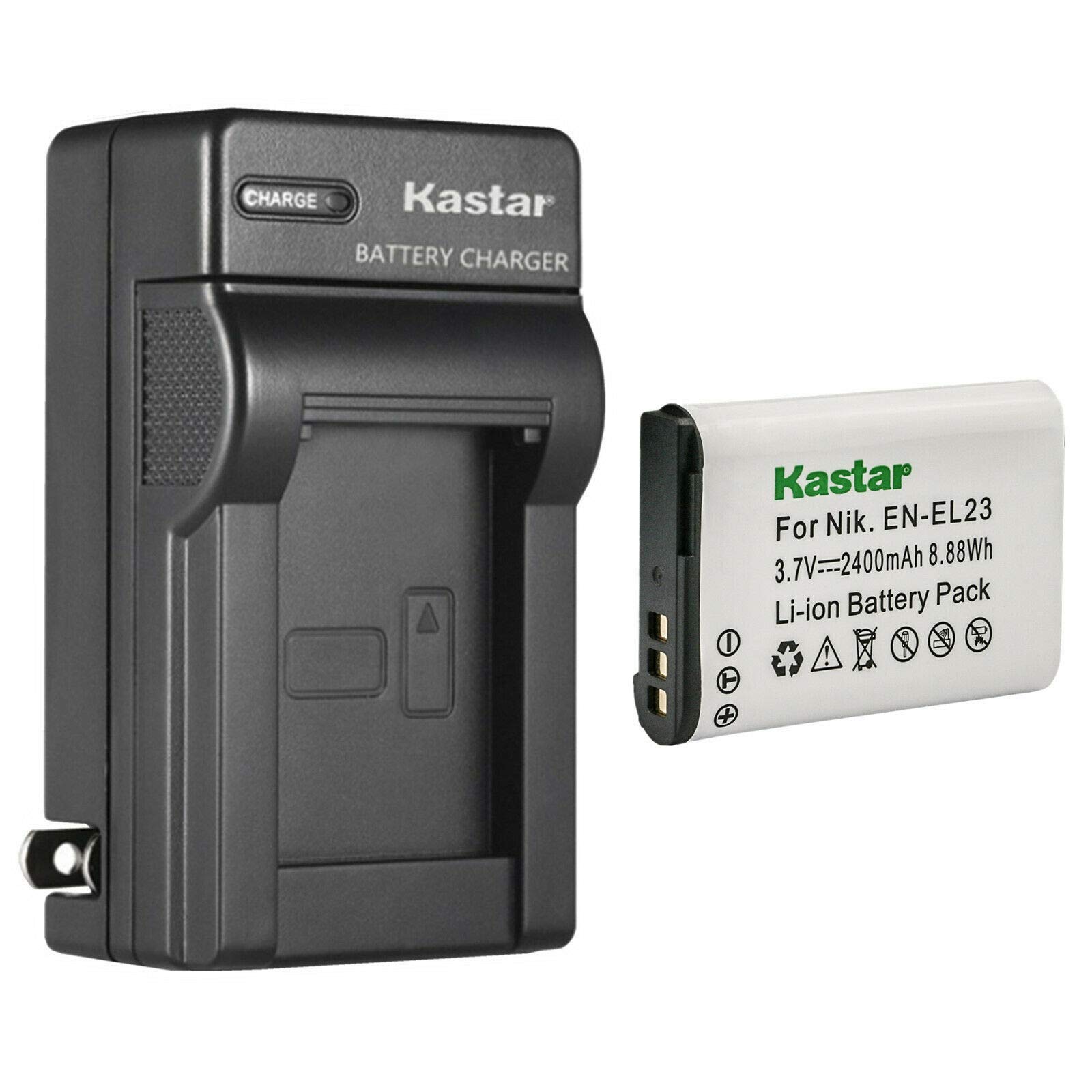 Kastar EN-EL23 Replacement Battery & MH-67 Charger Kit for Nikon Coolpix P900/P900s/S810c Cameras - Includes AC Wall Adapter | Perfect for Travel Photography & Outdoor Shooting