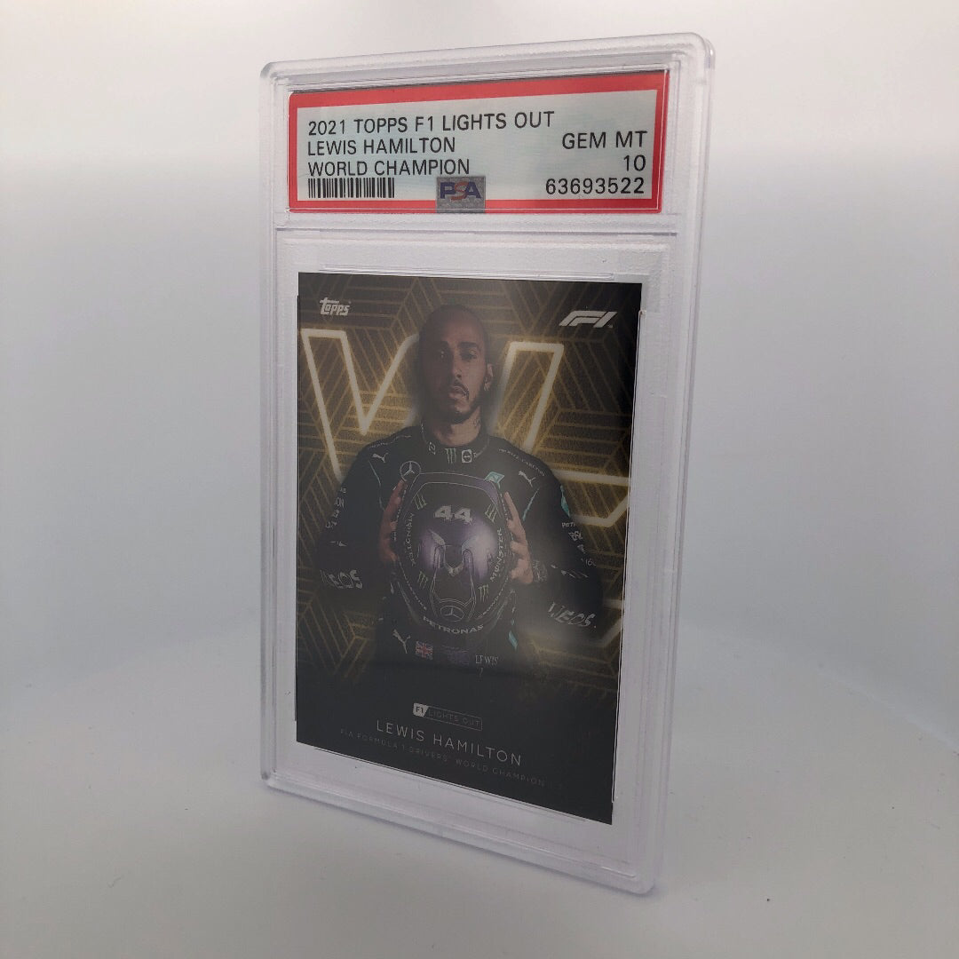 PSA 10 Graded Lewis Hamilton F1 Drivers Base Card - Rare Collectible for Sports Memorabilia & Racing Fans - Perfect for Display, Trading, and Investment