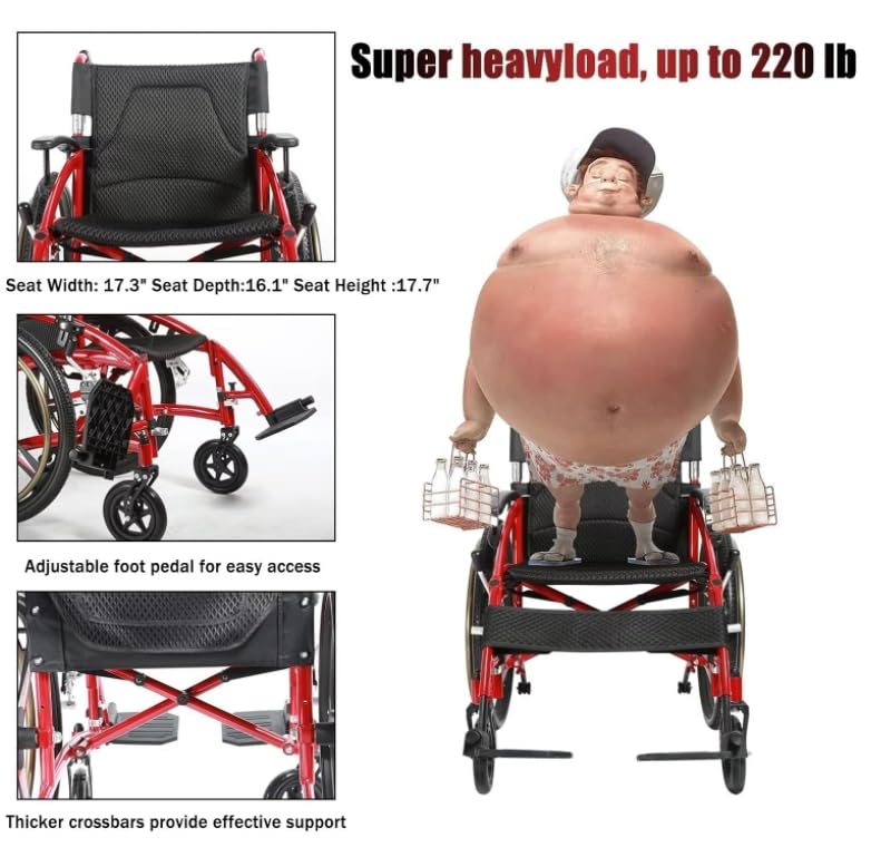 Lightweight Folding Sports Wheelchair for Adults - Ergonomic Self-Propelled Manual Wheelchair with 24-Inch Wheels & Comfortable Cushions | Perfect for Basketball, Tennis & Outdoor Activities