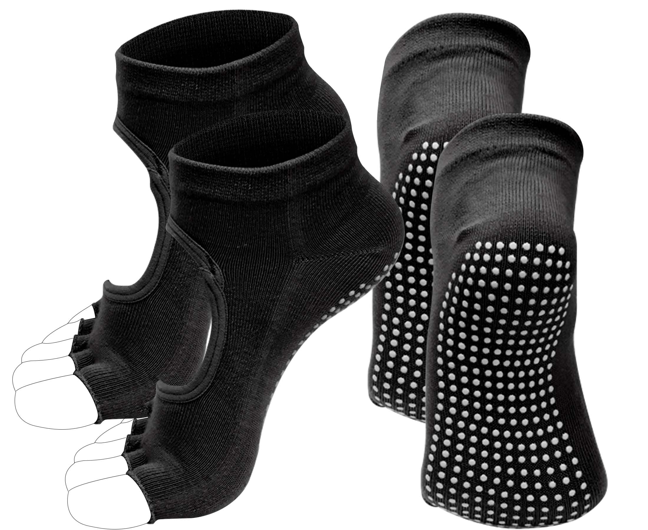 Non-Slip Pilates Socks for Women - Yoga & Workout Grip Socks