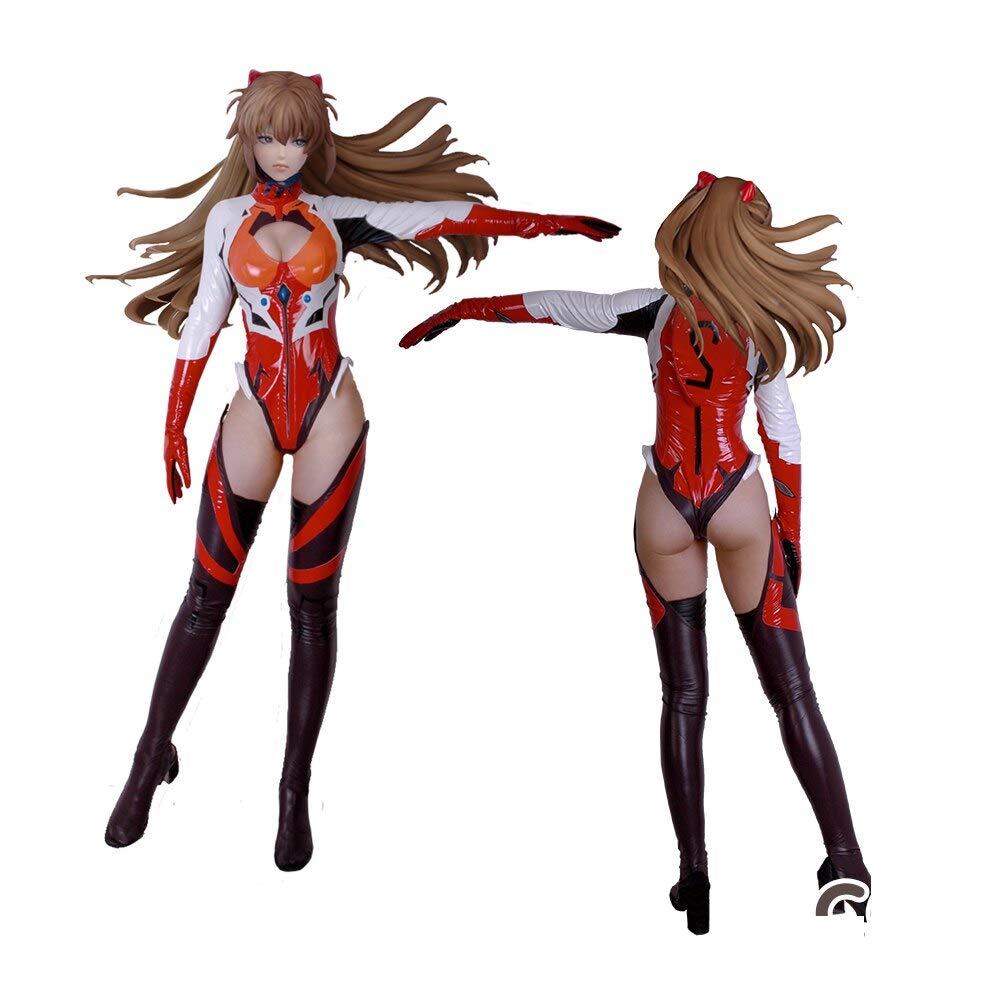 Anime EVA Evangelion Figure - Soryu Asuka Langley Cosplay Costume | Sexy PU Driving Suit Uniform | Perfect for Cosplay Events, Halloween & Anime Conventions