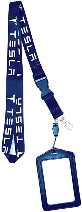 Tesla Lanyard ID Badge Holder - Reusable & Durable for Work, School, Events - Adjustable Neck Strap for Keys, Cards & Accessories (Office, Security, Conventions)