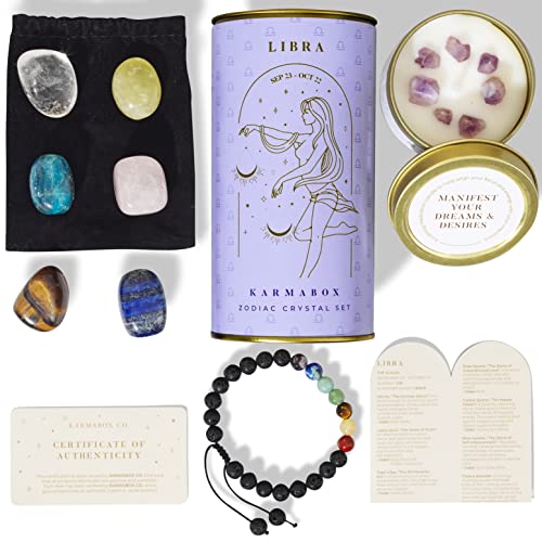 Libra With Crystal Candle
