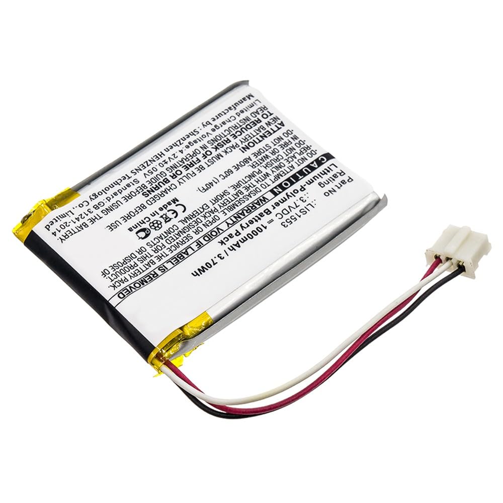 Synergy Digital Wireless Headset Replacement Battery for Sony MDR-XB950N1 Headphones - 1000mAh Li-Polymer High Capacity Battery Compatible with Sony LIS1553/LIS1553(SY6) - Perfect for Travel, Gaming & Long Listening Sessions