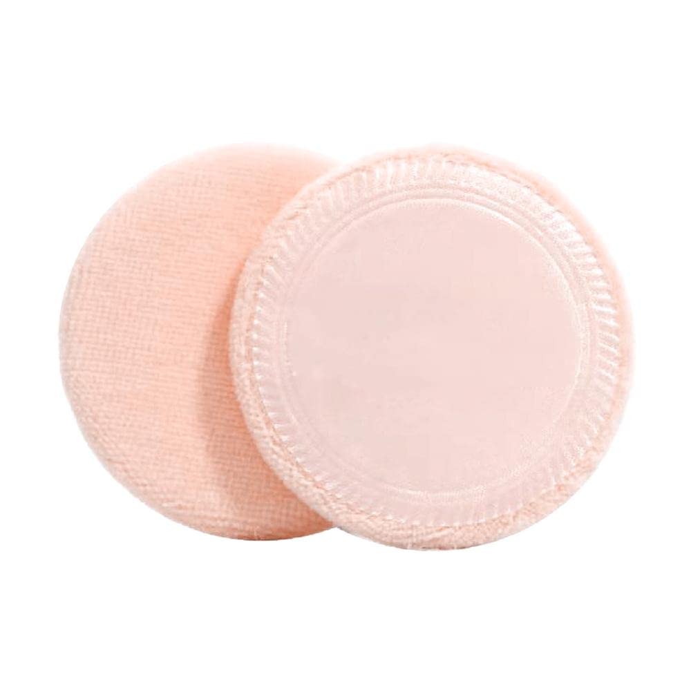 Nyamah Super Soft Pure Cotton Powder Puff - 2 Pack for Loose Powder, Dry Powder & Liquid Foundation | Makeup Blending & Touch-Ups