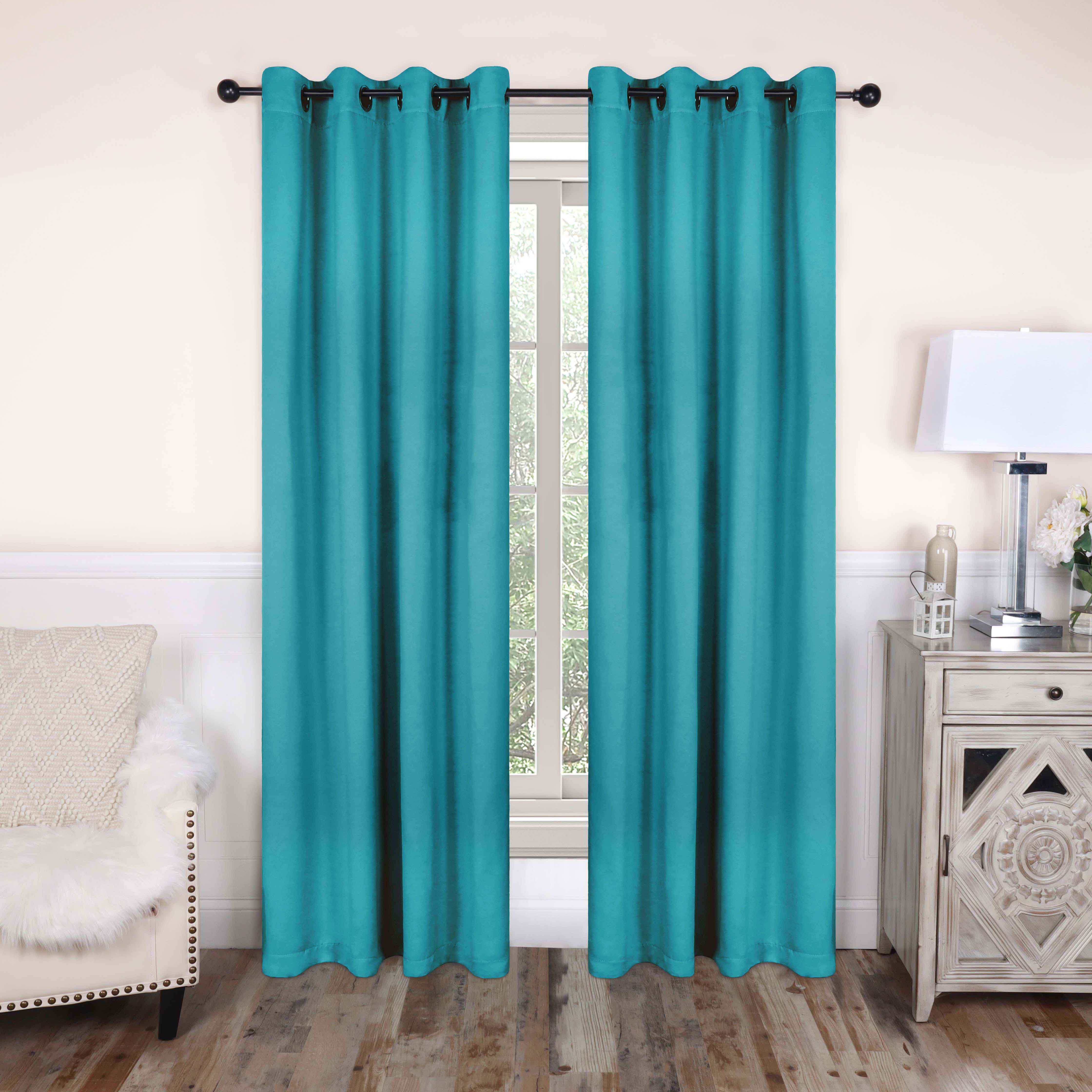 Blackout Curtains for Bedroom - Solid Classic Modern Grommet Curtain Set for Living Room, Nursery & Home Theater - Light Blocking Thermal Insulated Window Drapes