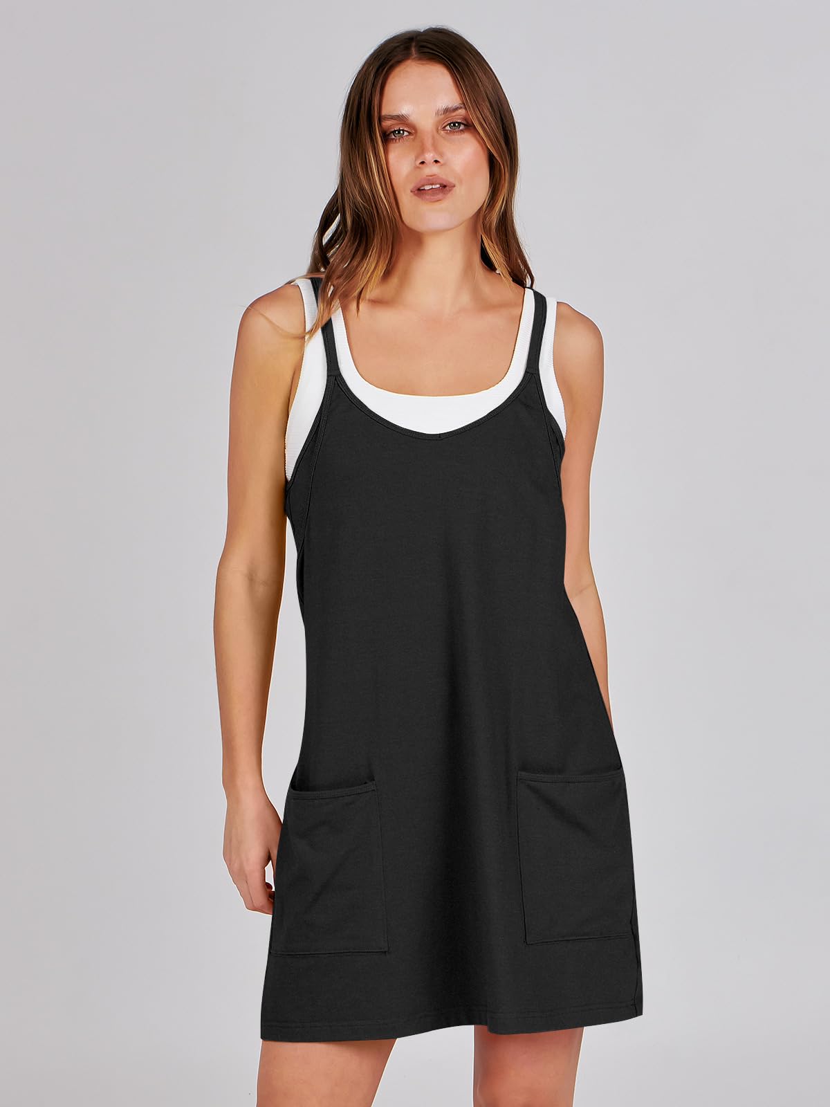 ANRABESS Women's Athletic Dress - Summer Tennis Workout Active Sports Mini Romper with Built-in Shorts | Yoga, Gym, Running, Travel & Vacation Outfit