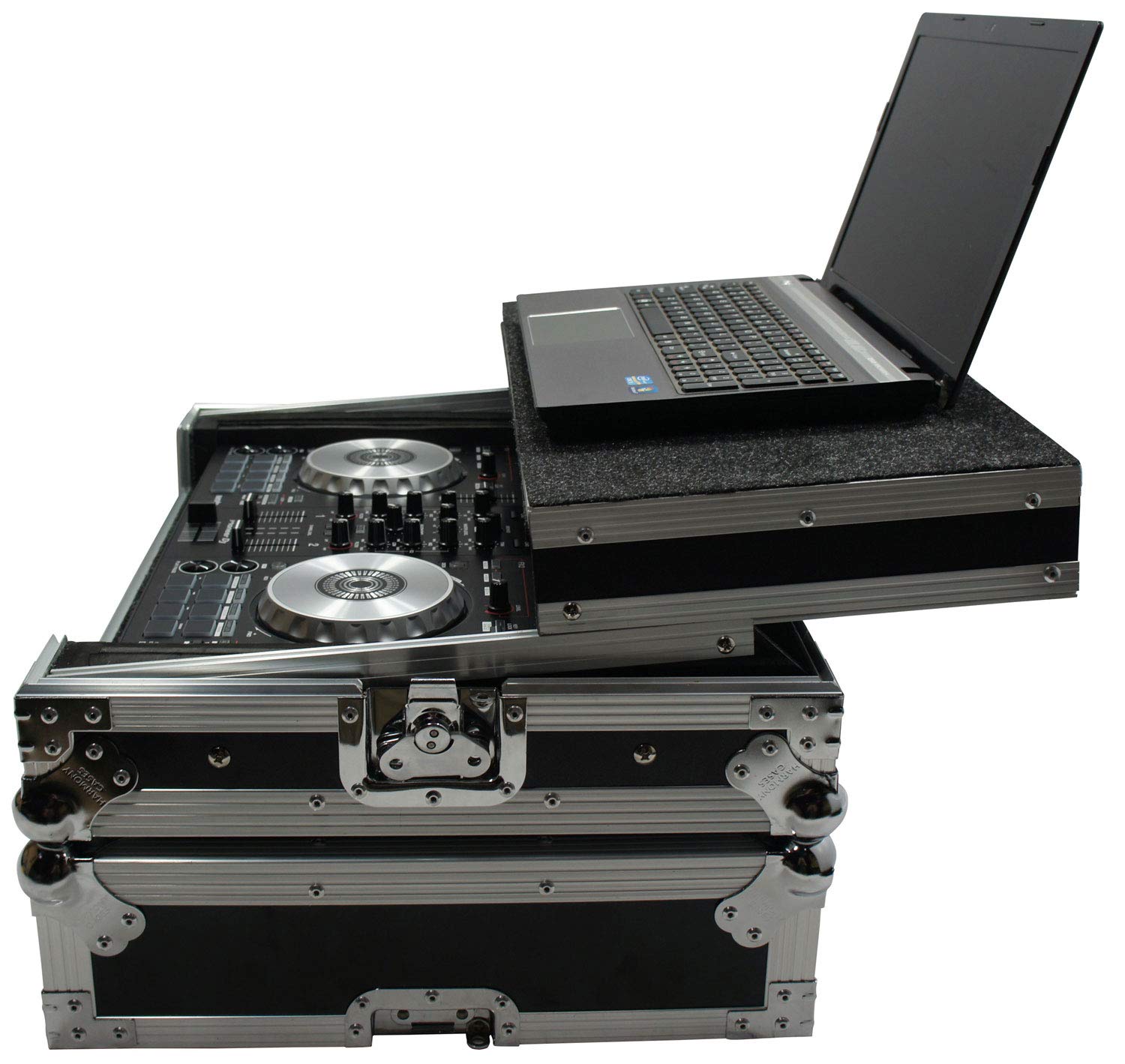 Harmony Audio HCMINILT Flight Glide Laptop Stand & DJ Case - Compatible with Traktor Kontrol S2 | Portable DJ Equipment for Travel & Live Performances