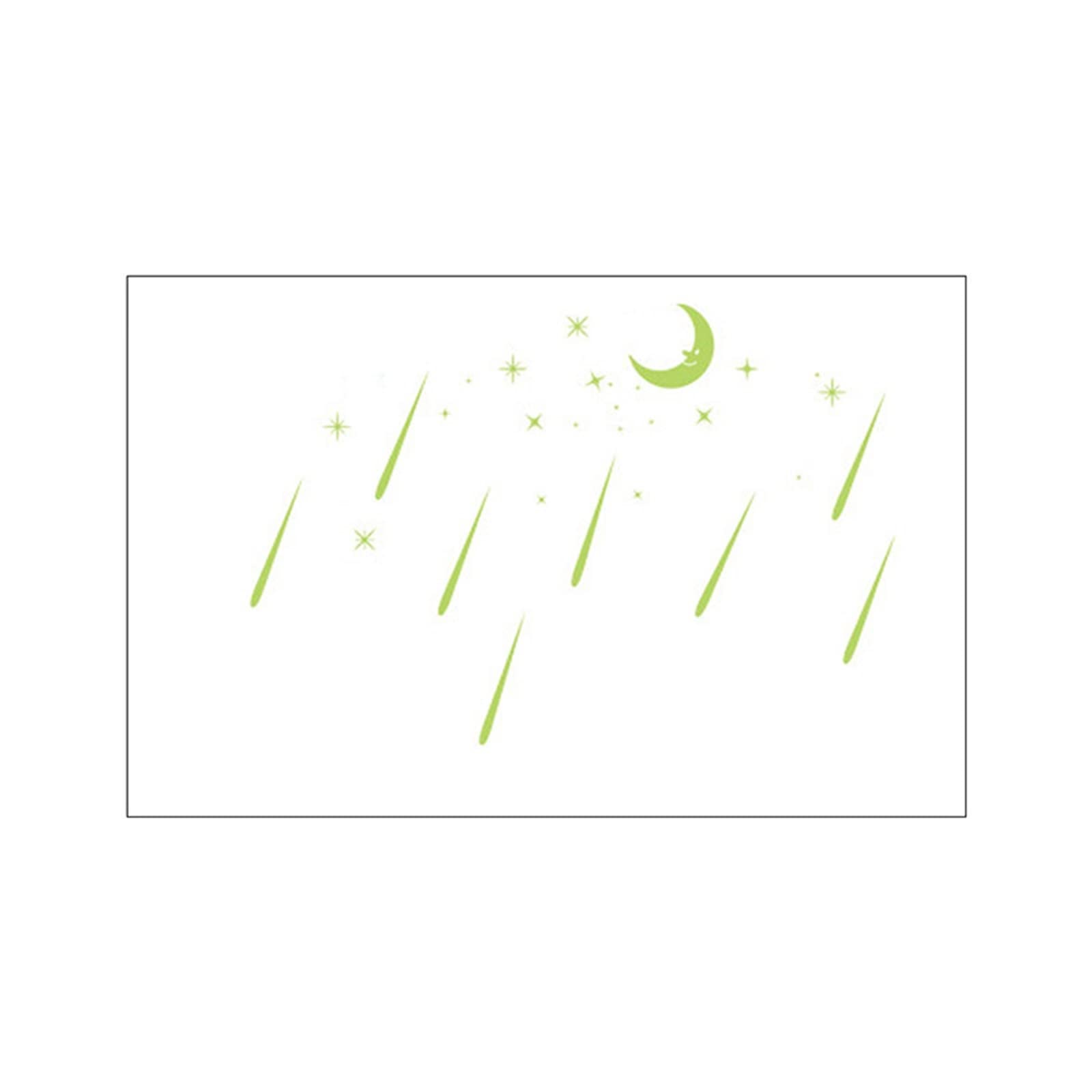 Green Screen Suit Wall Decals | Moon & Star Night Light Stickers | Removable Wall Stickers for Bedroom, Living Room & Kids Room | Background Decor & Bike Stickers for Girls | Perfect for Themed Parties, Nursery Decor & DIY Projects