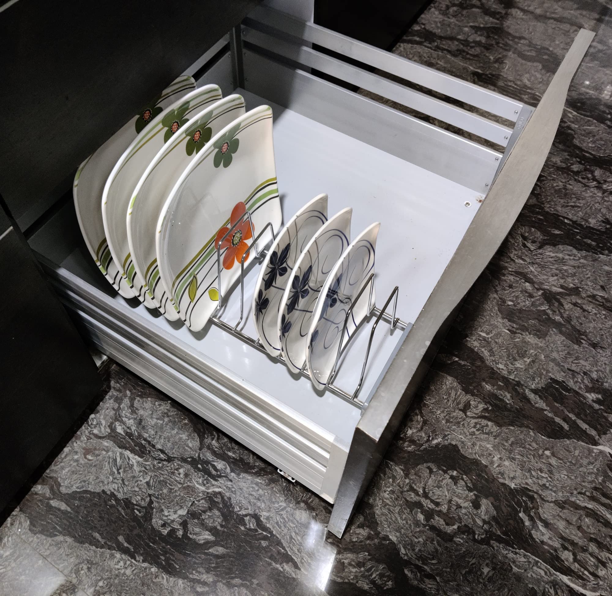 20 Inch Topaz Stainless Steel Dish Rack - Modular Kitchen Basket Plate Organizer with Tandem Box Accessories | Durable Kitchen Rack for Countertop, Sink & Cabinet Storage | Perfect for Small Spaces & Dish Drying