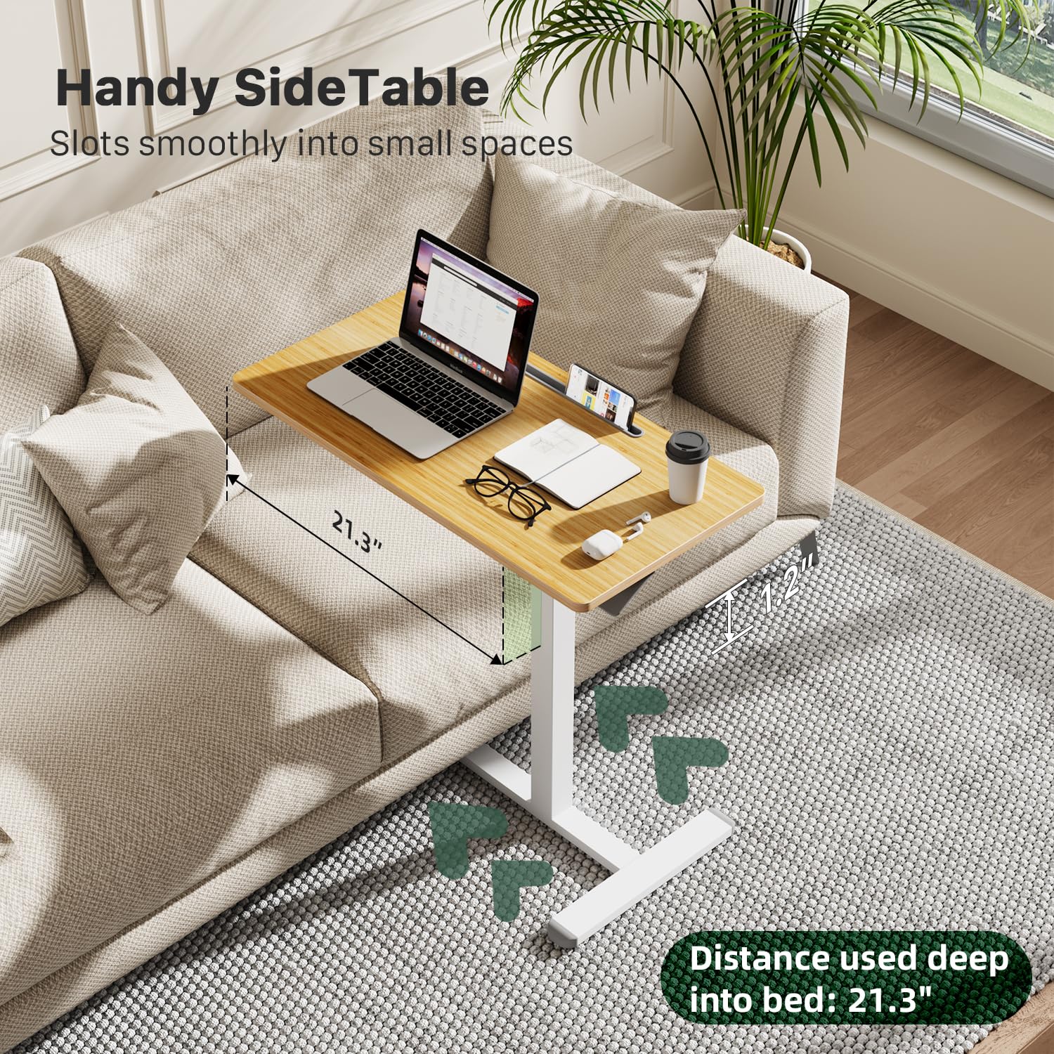 Adjustable Mobile Standing Desk with Wheels - 31.5