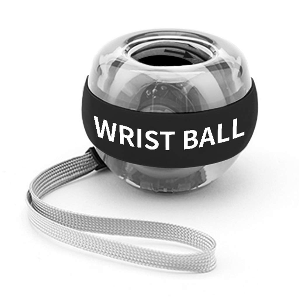 Self-Starting Gyro Ball Wrist Exerciser - Gray Stress Relief & Strength Training Toy for Office, Gym & Home Workouts - Improve Grip & Arm Muscles
